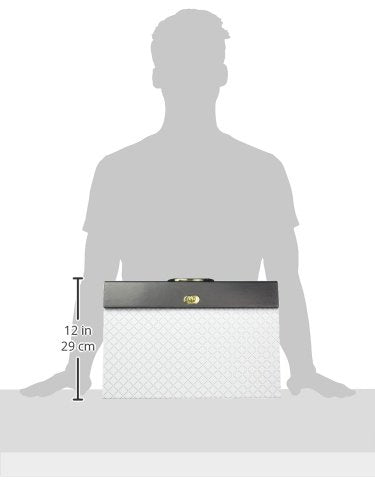 U Brands Modern-Noir Expandable File 19 Pocket, White (201A0206)