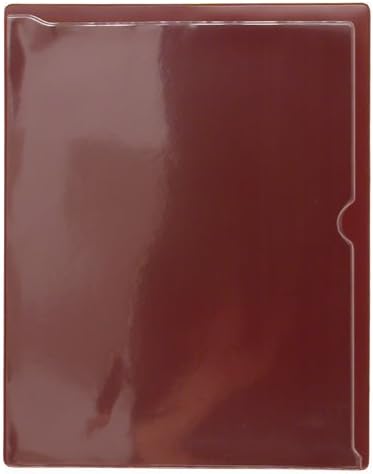 StoreSMART - Paperwork Organizers - 10-Pack - Maroon Plastic Back, Clear Plastic Front - Heavy Duty - PF8511PQM-10