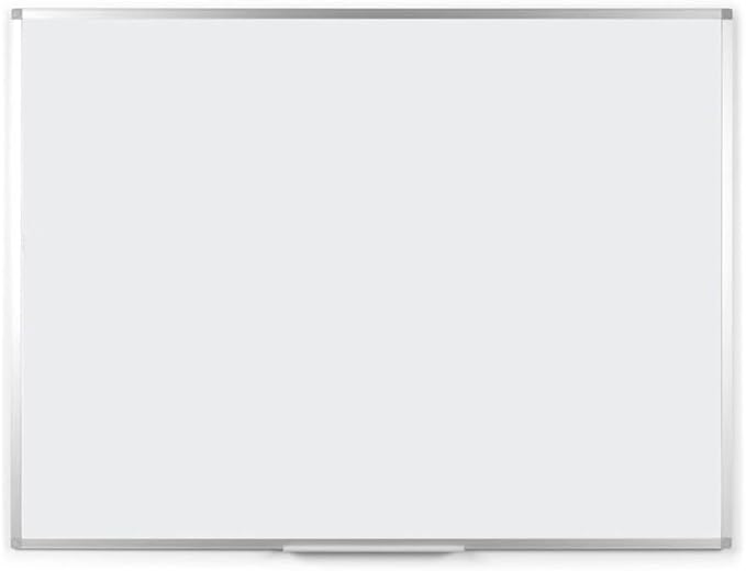 18" (1.5 ft) Width x 24" (2 ft) Height - White Steel Surface - Aluminum Frame - Rectangle - Horizontal/Vertical - Wall Mount - 1 Each-MA02759214-Office Supplies