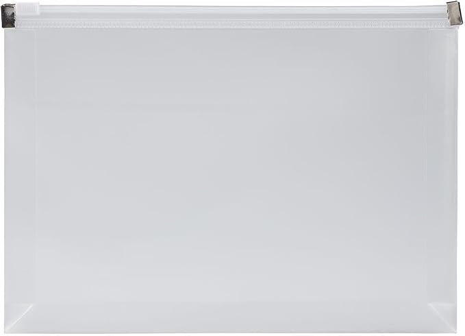 JAM PAPER Plastic Envelopes with Zip Closure - Small - 4 1/2 x 6 1/2 - Clear - 3/Pack