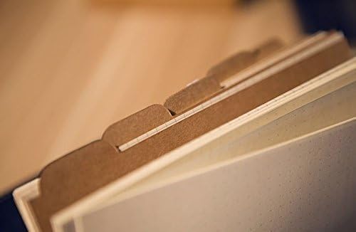Zelten Refills/Loose Leaves for A6 Cover Ring Binder/Personal Organizer/Planner(A6 6 Holes, Divider Horizontal Brown Paper)