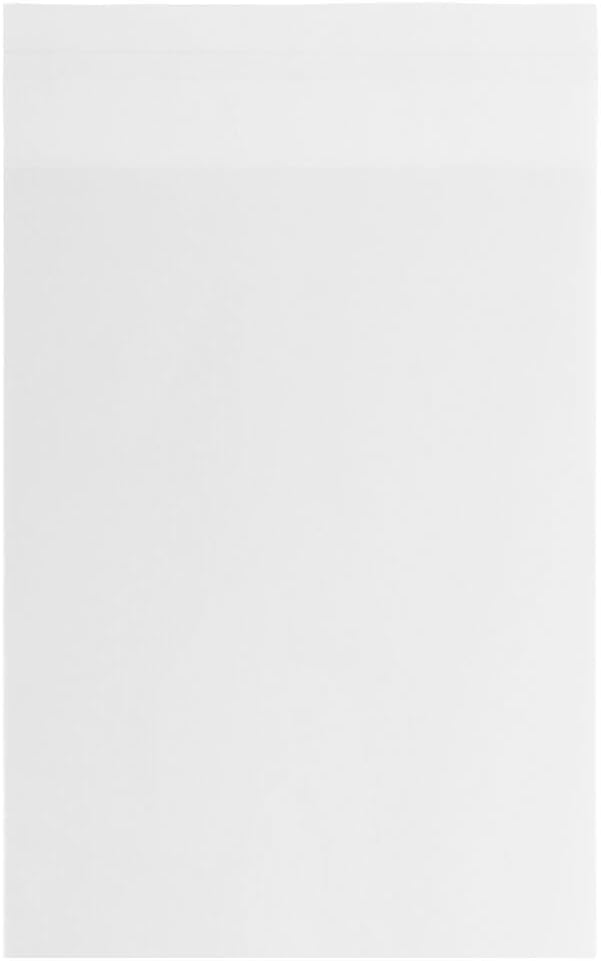 JAM PAPER Clear Cello Sleeves with Self Adhesive Closure - 100 Per Pack - 9 1/4 x 12 1/4