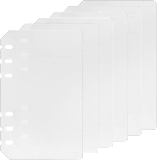 6 Pack A6 6 Holes Binder Divider Plastic Binder Divider Waterproof 6 Holes Divider for Personal Organiser (Divider, A6)