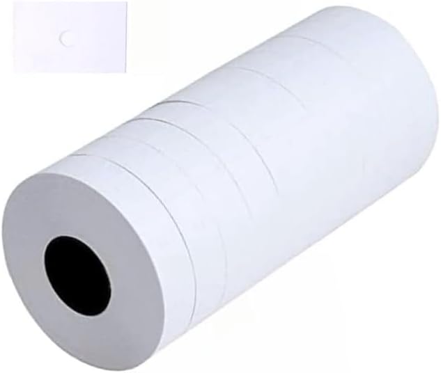 MX-6600 Price Gun Labels, 2 Line Pricemarker Labels Paper for Price and Date Guns, Suitable for MX-6600, MX-6602, G6000, YH-689, 5000pcs-10 Roll (Without Gun)