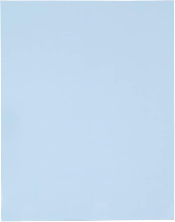 JAM PAPER Laminated Two Pocket Glossy School Folders - Letter Size - High Gloss Baby Blue - 6/Pack