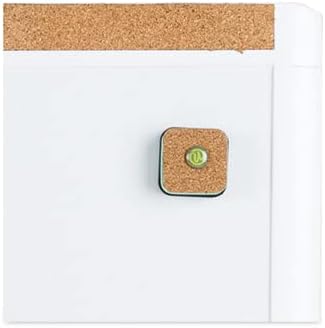 U Brands PinIt Combination Dry Erase Board White Board with White Frame, Office Supplies, Includes Marker and Magnet, 16” x 20”