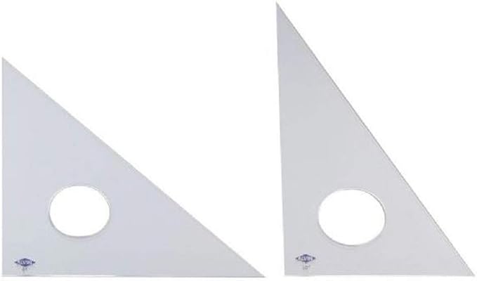 Alvin 130C-6 30-Degree/60-Degree 6" Clear Professional Acrylic Triangle