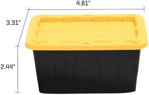 Earth Garden Project Source Teeny Tote Commander X-small Black Stackable Tote with Standard Snap Lid 0.09 -Gallons (0.38 -Quarts) Pen