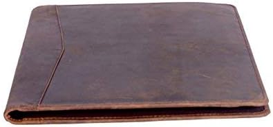 Leather Business Portfolio with Luxury Pen Business Personal Organiser Folder Full Grain Leather padfolio by KomalC (Buffalo Distressed Tan)