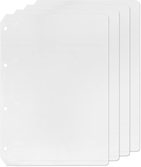 4 Pack A4 4 Holes Binder Divider Plastic Binder Divider Waterproof 4 Holes Divider for Personal Organiser (Divider, A4)