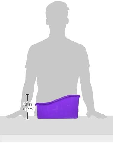 Storex Interlocking Book Bin, Large, 14-1/4 x 5-1/4 x 7 Inches, Purple