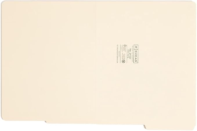 Smead End Tab File Folder, Shelf-Master Reinforced 1/2-Cut Tab Top Position, Letter Size, Manila, 100 per Box (24127)
