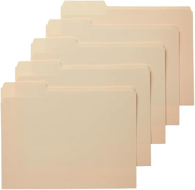 File Folders, Letter Size, 1/3-Cut Tabs in Left, Right, Center Positions, 18 Per, Portable Cordless, Handheld 6-in-1 for Home 1