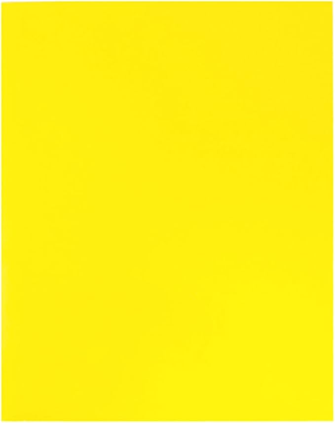 JAM PAPER Laminated Two Pocket Glossy School Folders - Letter Size - High Gloss Yellow - Bulk 25/Pack