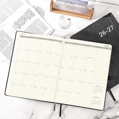 2026-2027 Planner-Weekly & Monthly Planner 2026-2027 with Pen Loop, to Achieve Your Goals & Improve Productivity, Jul 2026 - Jun 2027, Thick Paper, Inner Pocket, 8.5" x 11" - Grey