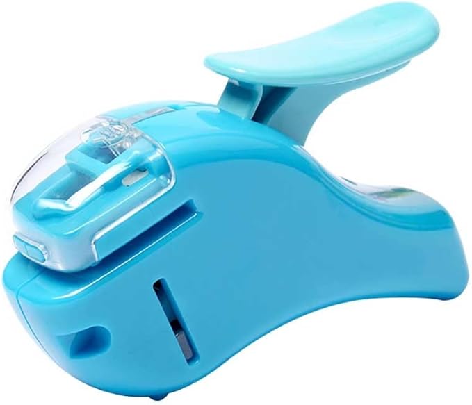 Mini Stapleless Stapler, Safe and Labor-Saving Student and Office Stationery(Blue)