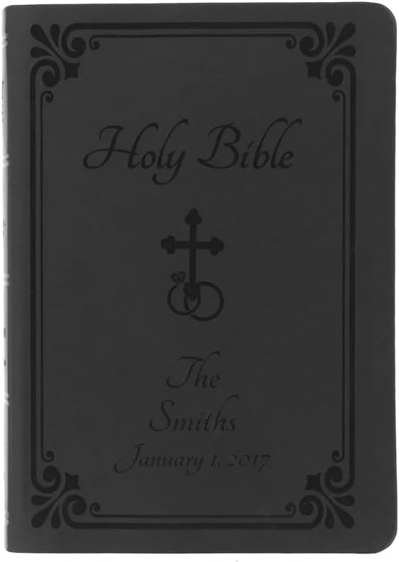 Personalized Catholic Bible with Name Engraved, NABRE - Holy Matrimony Wedding and Anniversary Bible for Newlyweds - Religious Vows Ceremony Christian Gift
