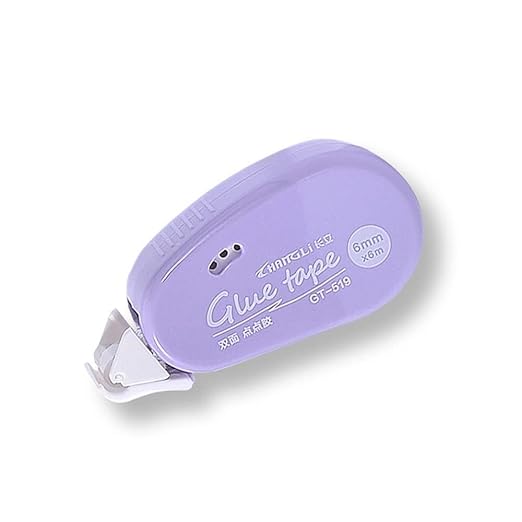 Purple Adhesive Runner Roller Tapes, School Stationery Supplies Roller Tape, Double Sided Adhesive Dots Glue Tape, Adhesive Dot Roller Applicators for Scrapbooking Tape, Adhesives and Fasteners