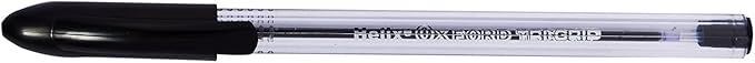 Helix Oxford Tri-Grip Ballpoint Pens (x10 Pack Black Ink) with Plastic Free Packaging