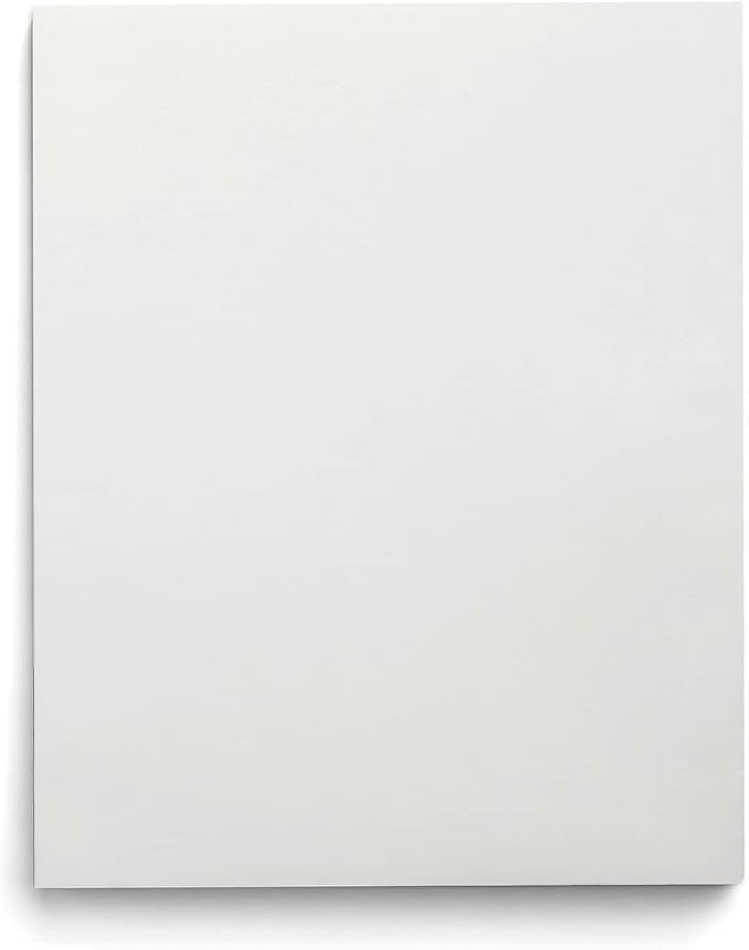 Staples School Grade 2‑Pocket Folders, White, Letter‑Size Durable Paper File Folders for Classroom & Office Organization, 25/Box