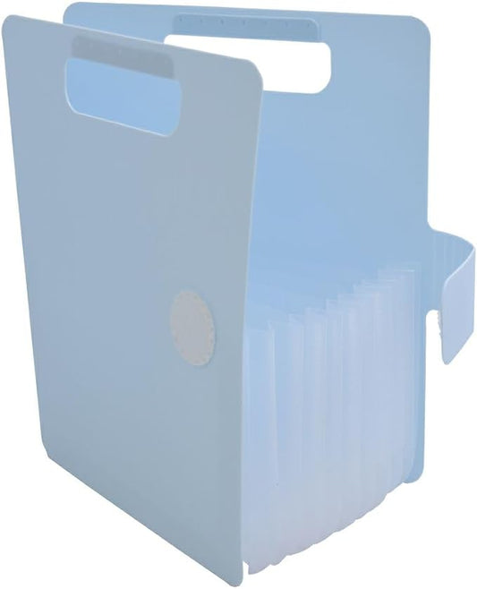 Sakura Komagoma File organaizer By OSS Expanding File Portable Document Paper Bill Receipt Organizer Home College School Office Supplies Letter Size Blue Color