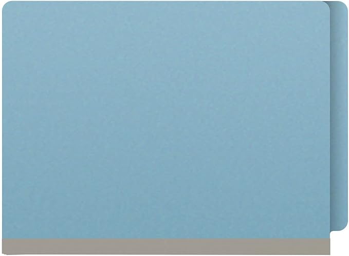 25 Pt. Pressboard Classification Folders, Full Cut End Tab, Letter Size, No Dividers, Light Blue (Box of 25)