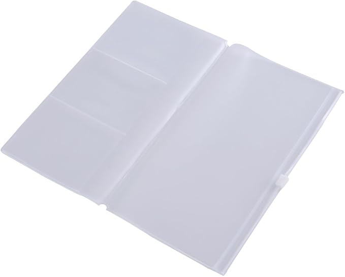 Kraft File Folder + Zipper Pouch & Card Sleeve Travel Accessories Kit for Standard Size Travelers Notebook, 4.25"x8.25"