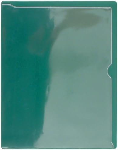 StoreSMART - Paperwork Organizers - 100-Pack - Green Plastic Back, Clear Plastic Front - Heavy Duty - PF8511PQG-100