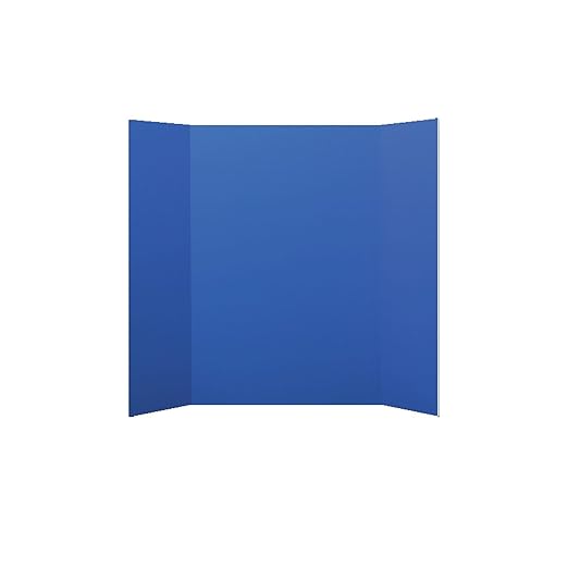 Flipside Products 36” x 48” Foam Project Boards for Presentations, Science Fair, School Projects, Event Displays and Trifold Picture Board - Blue 3/16'' Thick - 24 Pack