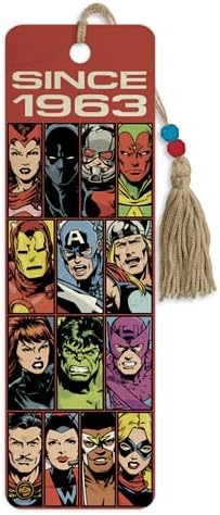 Retro Marvel Bookmark Set - Bundle with 3 Bookmarks Featuring Spiderman and Avengers Plus Stickers | Marvel Comic Book School Supplies for Boys, Kids, Teens, Adults