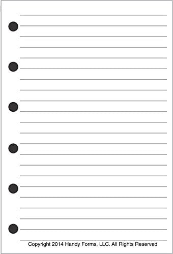 Pocket Size Notes Pages Planner Insert, Sized and Punched for Pocket Notebook (3.25" x 4.75")