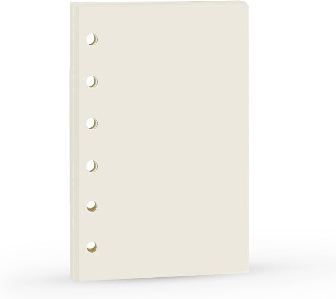 A7 Planner Inserts, Binder Refills for 6 Ring Spiral Notebook, Mini Blank Paper,6 Holes,for Portable planner, 45sheets/90 pages, 4.84 x 3.23'', Harphia