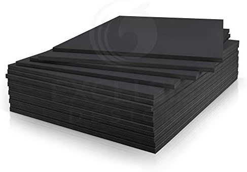 Black Foam Board 12 x 18 – 15 Pack, 3/16" (5mm) Thick Foam Core Poster Board Sheets for Art, Crafts, Vision Board, School Projects, Presentations & Signs