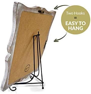 Tabletop Chalkboard Sign with Easel (11x13) + 8 Brilliant Liquid Chalk Markers | Hanging or Freestanding Framed Chalk Board with Hand Crafted Sweetheart Frame - Multipurpose Small Sign