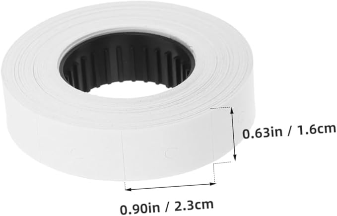 NUOBESTY 10rolls Labeler Parts Price Marker Paper Retail Price Tags White Label Accesories for Pricing Guns Stickers for Labeller