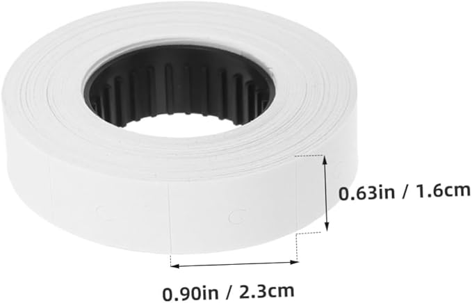 DOITOOL 10rolls Price Tag Roll for White Price Tag Paper Retail Store Sticker Labels Marker Labeler