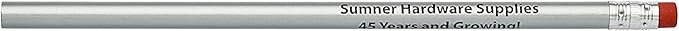 Pencil Guy Promotional Personalized Imprinted Silver Round Pencils.-1000 per box. 19 colors to choose from!