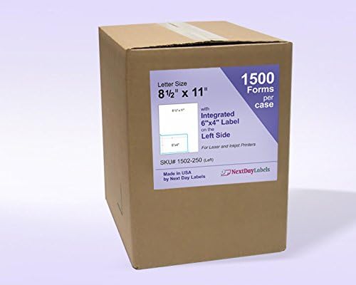 Next Day Labels - Integrated Laser Form with Label Combination (6x4 | 1 Label on Left | Case of 1500)