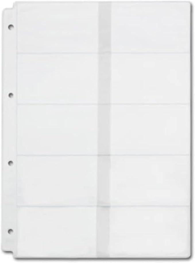 4 Pack A4 4 Holes Binder Name Card Holder Plastic Business Card Organizer Binder Coupon Holder Waterproof 4 Holes Card Holder for Personal Organiser (Name Card Holder, A4)