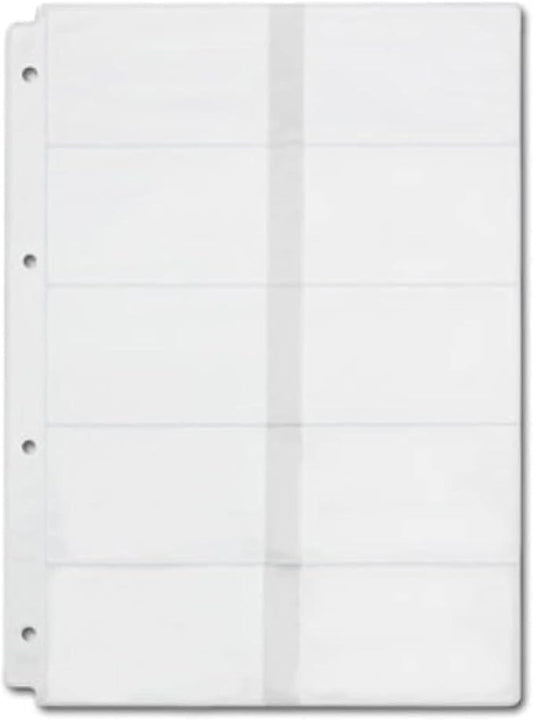 4 Pack A4 4 Holes Binder Name Card Holder Plastic Business Card Organizer Binder Coupon Holder Waterproof 4 Holes Card Holder for Personal Organiser (Name Card Holder, A4)