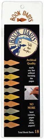 Book Darts - Line Marker Bookmarks (18 Book Darts)