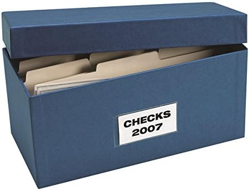 ABC Check Storage Box w/ 12 Dividers, 5" x 9 3/4" x 4 3/8", Blue - Set of 2