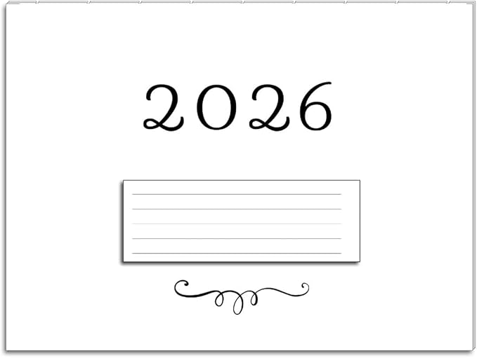 2026 Monthly Refills for 11-Disc Letter Size Planners, Monthly Calendar Inserts Compatible with Happy Planner ARC and TUL (B/W, 11-Disc)