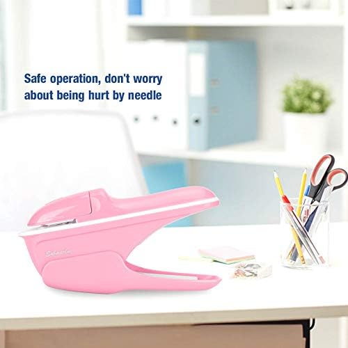 Desktop Stapler, 8 Pages Capacity Portable Stapler Labor Saving Hand Stapleless Stapler Hand Stapler Tool Mini Stapleless Stapler for Office Supplies ()
