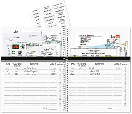 Current The Best Days Bill Paying Organizer Book - 9" x 12” Personal Account Book, Spiral Bound, 14 Storage Pockets, 32 Label Stickers, Monthly Finance & Payment Management Tracker for Home & Office
