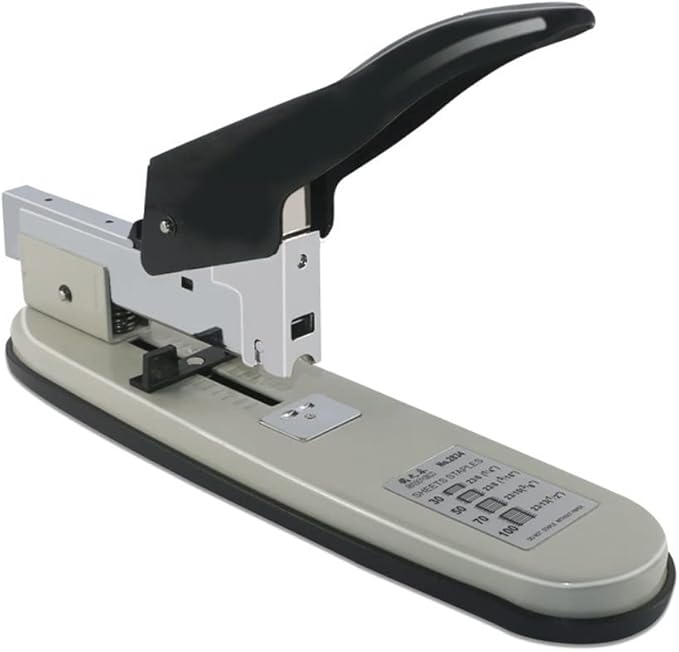 KUYWLMKMZZ Desk Stapler Heavy Duty Stapler Desktop Stapler 100 Pages Capacity Staplers Office Heavy Duty Document Binding Desktop Office Tool School Supplies (Color : A)