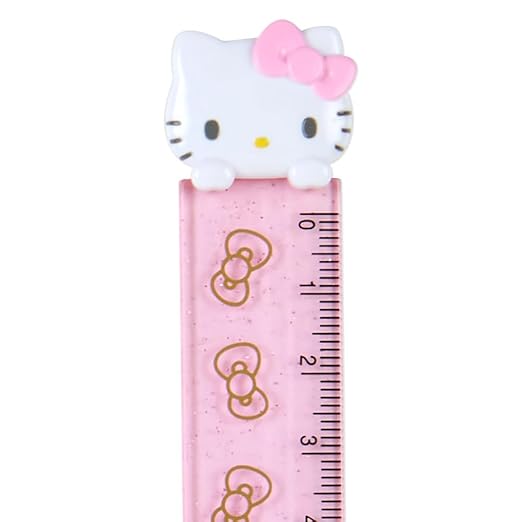 Sanrio 502553 Sanrio Ruler, 5.9 inches (15 cm), Hello Kitty, Hello Kitty, 1.2 x 0.2 x 7.2 inches (4 x 0.6 x 18.3 cm), Kids Learning Stationery, Character