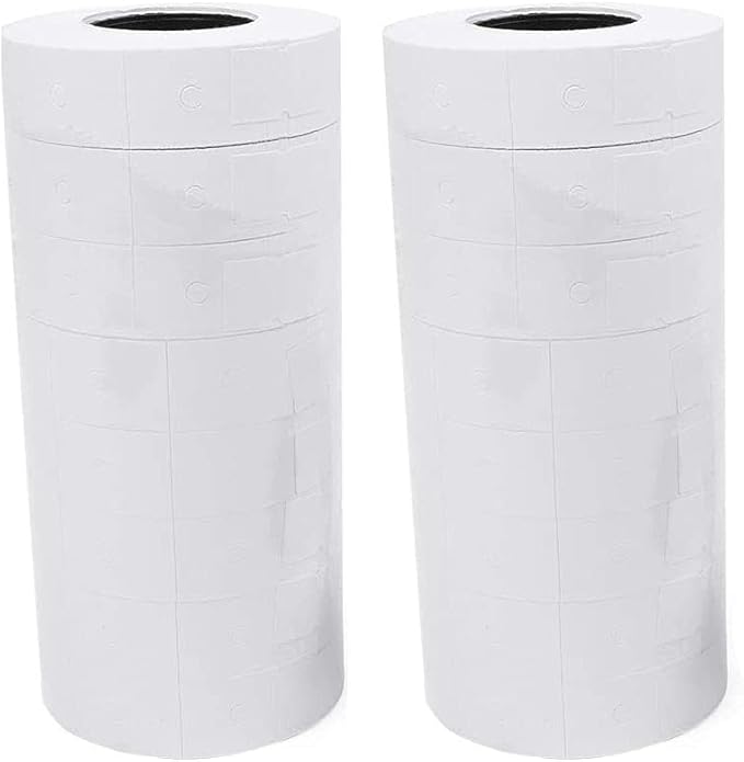 JIAYING Double Line Price Label Paper for MX-6600，20 Rolls ofWhite Price Label Paper