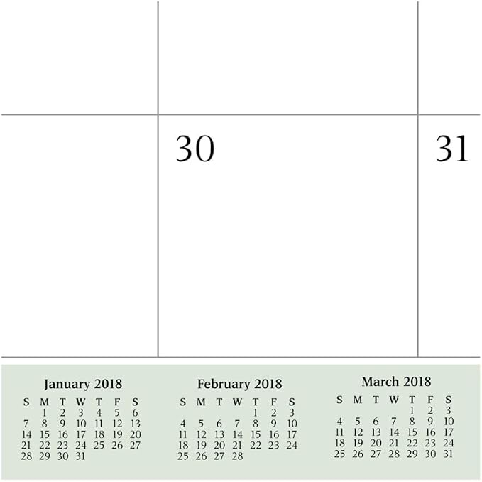 AT-A-GLANCE Monthly Desk Pad Calendar, January 2018 - December 2018, 22" x 17", Panoramic, Seascape (89803)