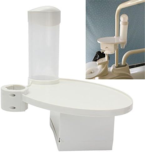 NSKI Dental 3 in 1 Oral Tray Tissue Box and Cup Storage Holder Fix on Dental Chair White/Blue/Green (White)